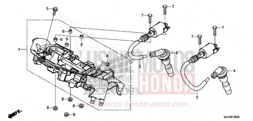 BOBINE D'ALLUMAGE CB500XAG de 2016